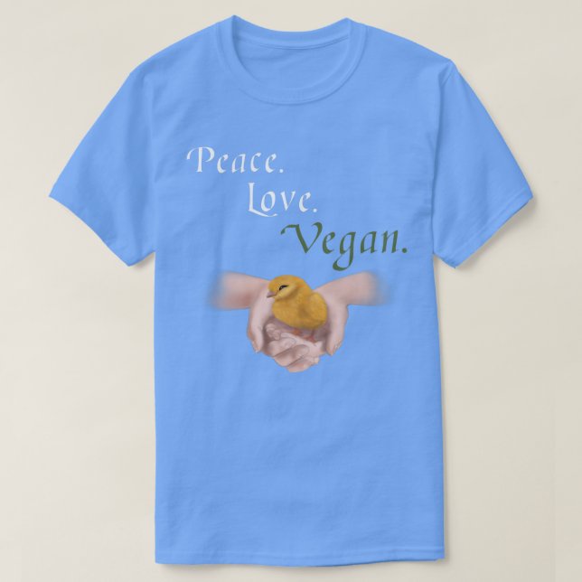 Camiseta Chick de amor vegetariano vegan Peace (D0100117A) (Diseño del anverso)