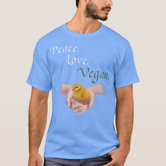 Camiseta Chick de amor vegetariano vegan Peace (D0100117A)