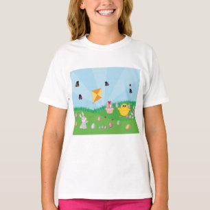 Camiseta Chick de conejita de caza personalizada de huevos