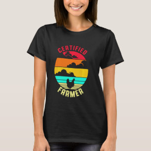 Camiseta Chick de gallo de gallo de gallina de granja con c
