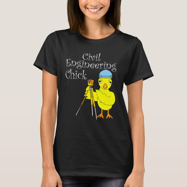 Camiseta Chick de ingeniería civil (Anverso)