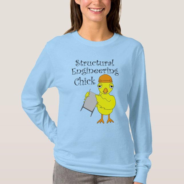 Camiseta Chick de ingeniería estructural (Anverso)
