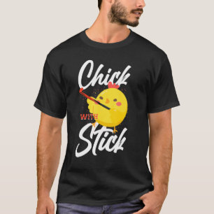 Camiseta Chick de pollo de hockey sobre hierba con palo