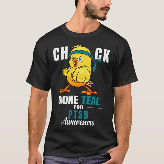 Camiseta Chick divertido se fue la cinta Verde azulada guer (Anverso)