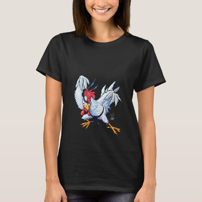 Camiseta Chick guerrero de pollo de karate, dulce y gracios (Anverso)