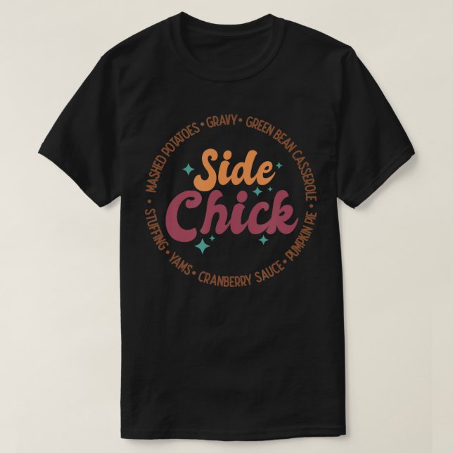 Camiseta Chick lateral de Acción de Gracias (Diseño del anverso)