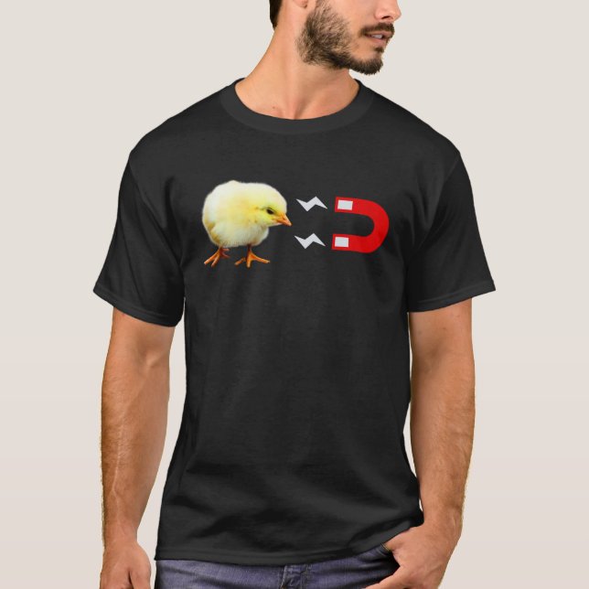 Camiseta Chick Magnet, Baby Chicken Men's Funny Shirt (Anverso)
