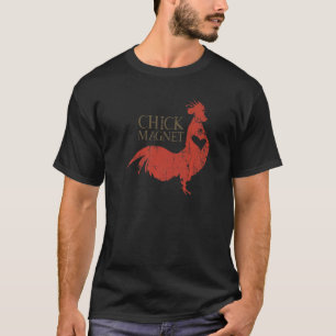 Camiseta Chick Magnet Rooster Retro Vintage