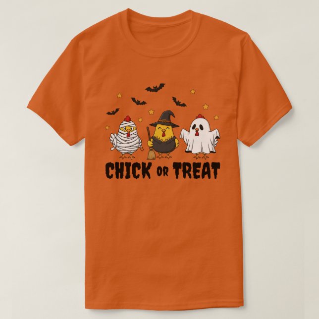 Camiseta Chick o Treat Funny Chicken Halloween T-Shirt (Diseño del anverso)