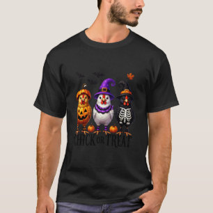 Camiseta Chick Or Treat Bruja de Halloween Gallina Espeluzn