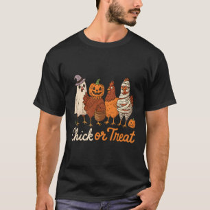 Camiseta Chick Or Treat Bruja de Halloween Pollo Espeluznan