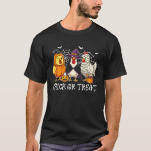 Camiseta Chick Or Treat Divertido Halloween Calabaza Fantas