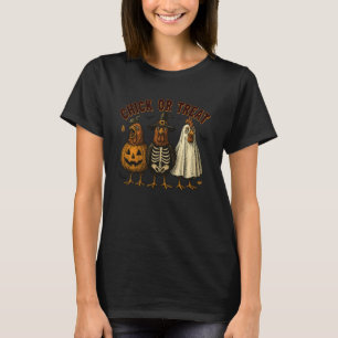 Camiseta Chick Or Treat Gallina Espeluznante Halloween Temp