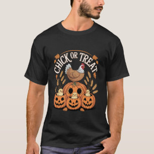 Camiseta Chick Or Treat Lindo Halloween Otoño Amante De Pol