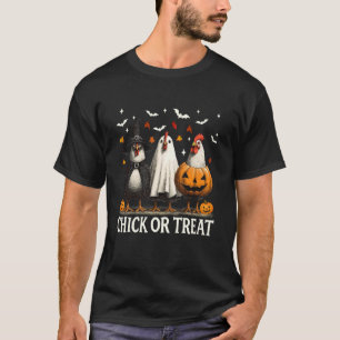 Camiseta Chick Or Treat Pollo Espeluznante Halloween Tempor