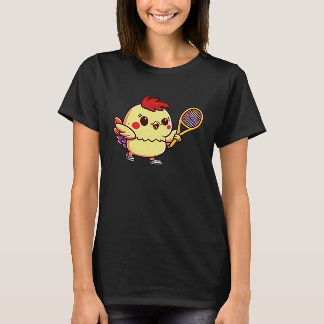 Camiseta Chick Playing Tennis Tennis Easter (Anverso)