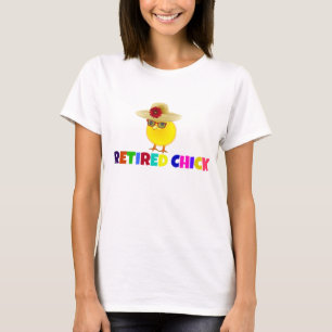 Camiseta Chick retirado, diseño colorido