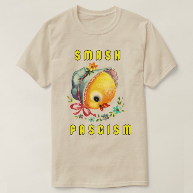 Camiseta Chick retro lindo - sacudir el fascismo (Diseño del anverso)