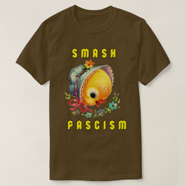 Camiseta Chick retro lindo - sacudir el fascismo (Diseño del anverso)