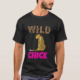 Camiseta Chick salvaje, gato tigre, león Jaguar Jungle, Ani