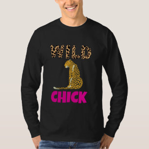 Camiseta Chick salvaje, gato tigre, león Jaguar Jungle, Ani