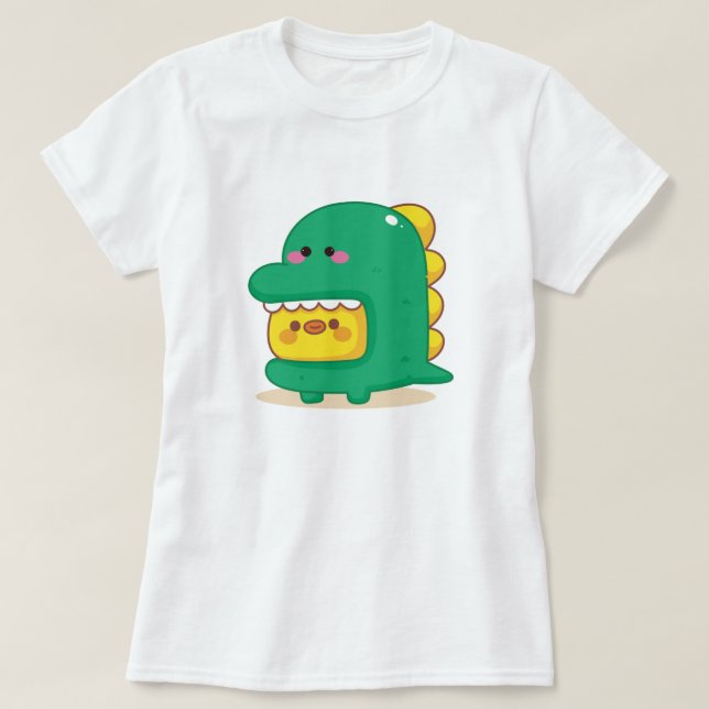 Camiseta Chick Wearing Dinosaur Costume T-Shirt (Diseño del anverso)
