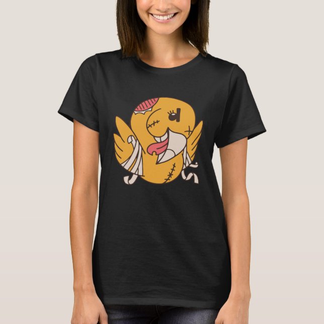 Camiseta chick zombie funny (Anverso)