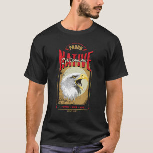Camiseta Chickahominy nativo americano águila Espíritu Vint