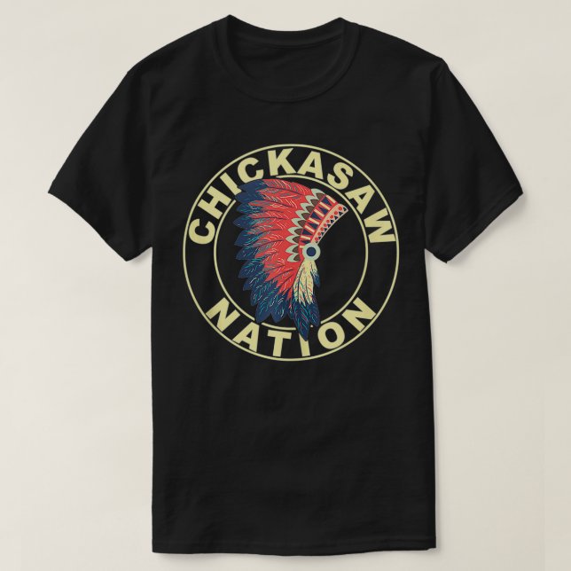 Camiseta Chickasaw Nation Nativo Estadounidense Headdress C (Diseño del anverso)