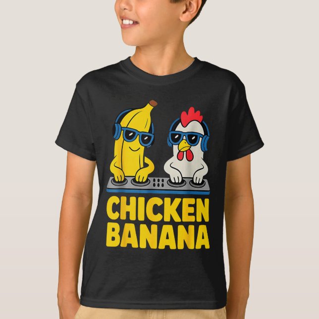 Camiseta Chicken Banana Dj  (Anverso)