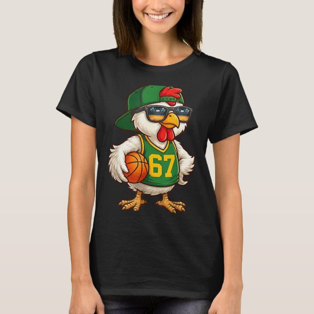 Camiseta Chicken Basketball 67 Gen Alpha Slang Srts Men Boy (Anverso)