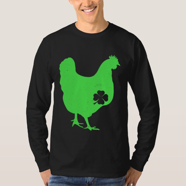 Camiseta Chicken Bird Hen Shamrock St Patrick s Day Saint P (Anverso)