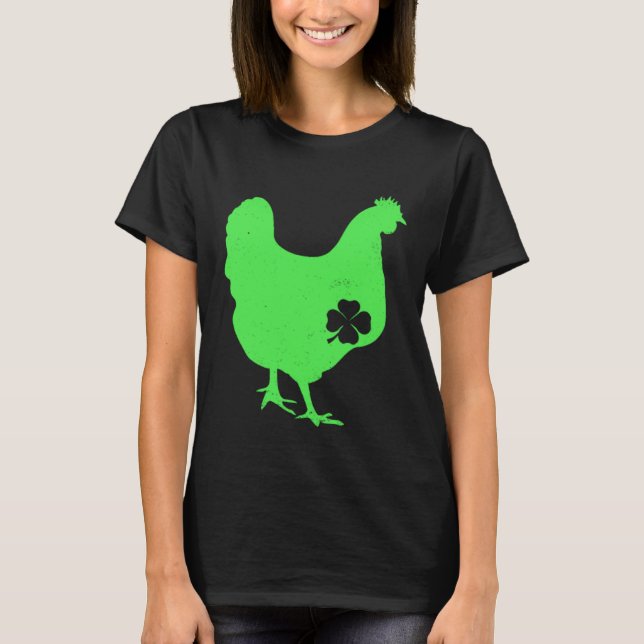 Camiseta Chicken Bird Hen Shamrock St Patrick s Day Saint P (Anverso)