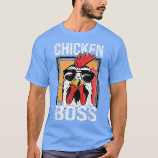 Camiseta Chicken Boss Cool Cockerel for Farmers or Peasants