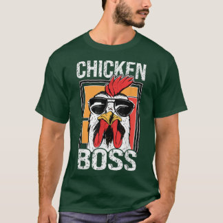 Camiseta Chicken Boss Cool Cockerel for Farmers or Peasants