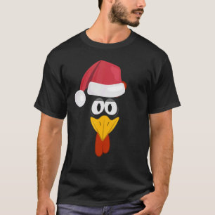 Camiseta Chicken Cara Animal Gran Cuto Cara Ropa Christma