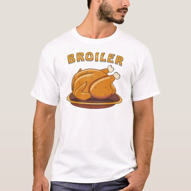 CAMISETA CHICKEN CHICKEN BROILER PLATE (Anverso)
