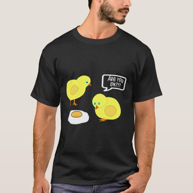Camiseta Chicken Cracked Egg  (Anverso)