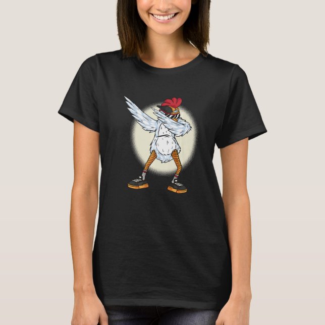 Camiseta Chicken Dabbing  Chickens Farm Farmer Dab Dance (Anverso)