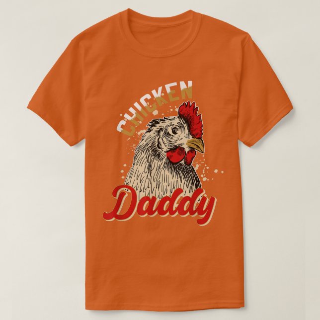 Camiseta Chicken Daddy  Chicken Dad Farmer Gift Poultry Far (Diseño del anverso)