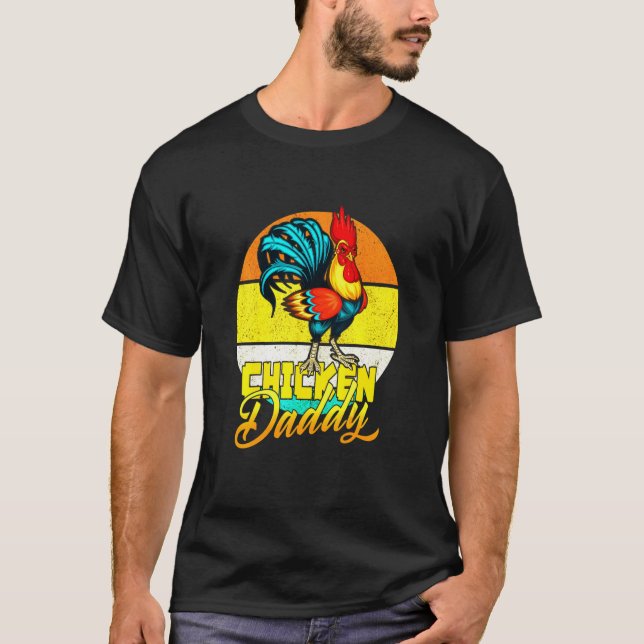 Camiseta Chicken Daddy Retro Vintage Sunset (Anverso)