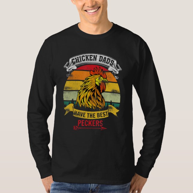 Camiseta Chicken Dads have the best Peckers Farming Barn Ca (Anverso)