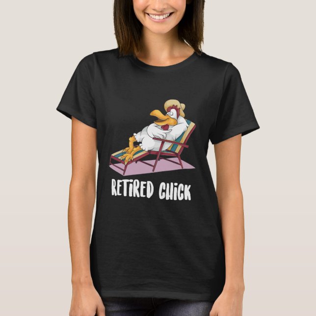 Camiseta Chicken enjoying sun retiremen   (Anverso)