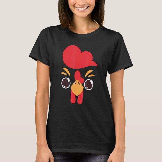 Camiseta Chicken Face Halloween disfraces Pollo niño G (Anverso)