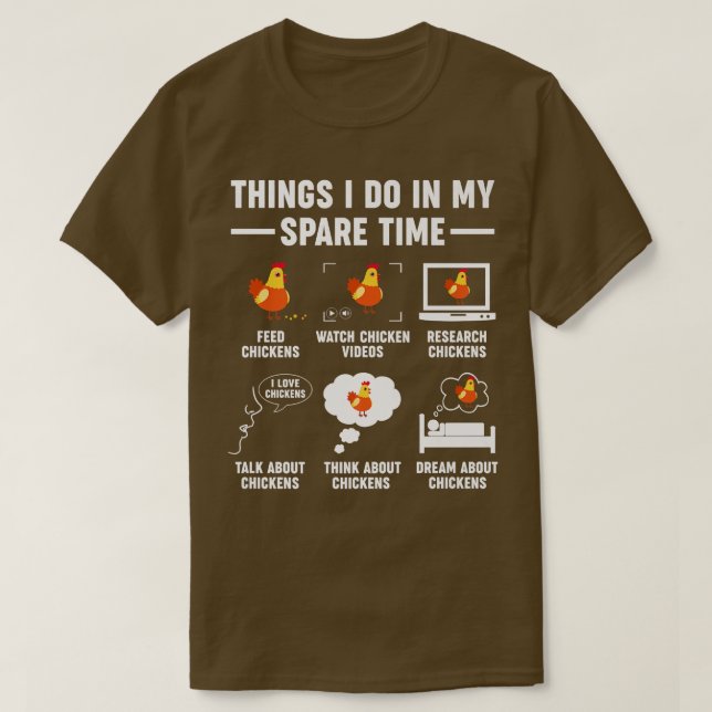 Camiseta Chicken Fan Farmer Funny Chicken  (Diseño del anverso)