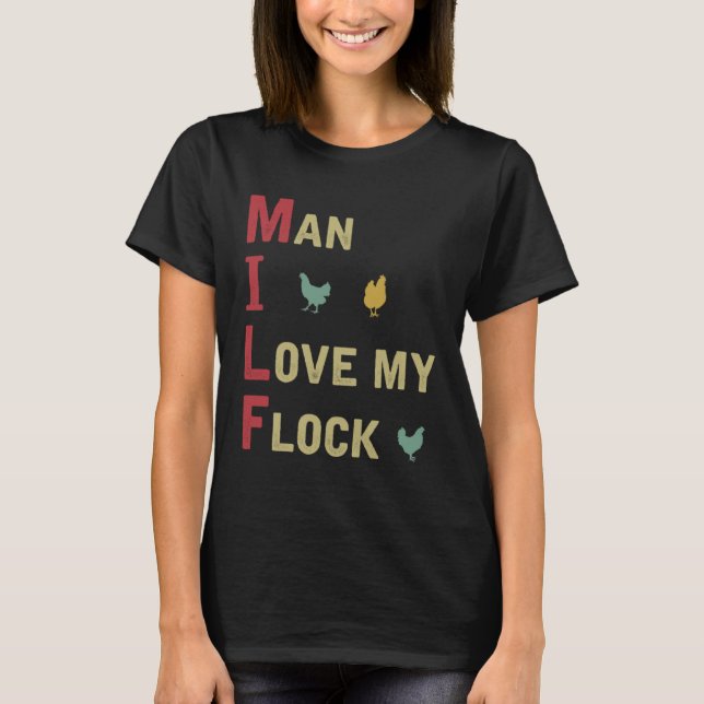 Camiseta Chicken Farmer Man I Love my Flock Chicken (Anverso)