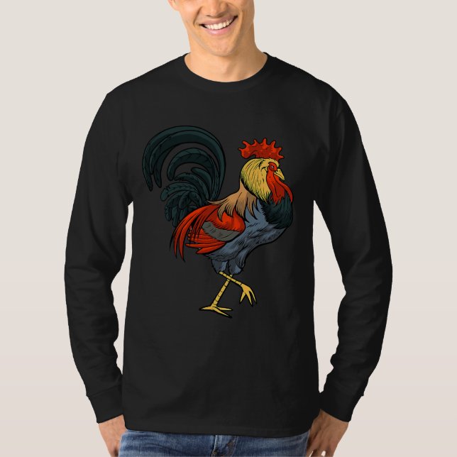 Camiseta Chicken Farming Rooster Chicken Farmer   (Anverso)