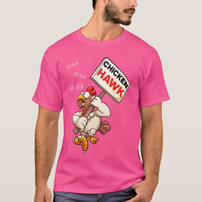 Camiseta Chicken Hawk Funny Cartoon Design for Humor Lovers (Anverso)