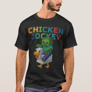 Camiseta Chicken Jockey Zombie Pixel Funny
