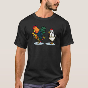 Camiseta Chicken Kissing A Rubber Chicken Farmer Men Women